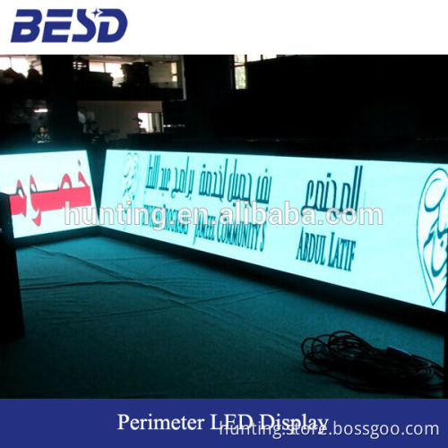2 year warranty High resolution advertising P10 outdoor football stadium perimeter led display/led screen/led panel